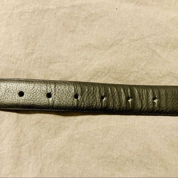 Mens  Black Artificial Leather Belt Size 2X - Picture 4 of 7